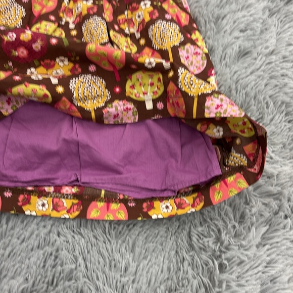 Matilda Jane Purple & Brown Floral Short Sleeves Dress Ruffle Neckline 12-18M - Picture 11 of 16